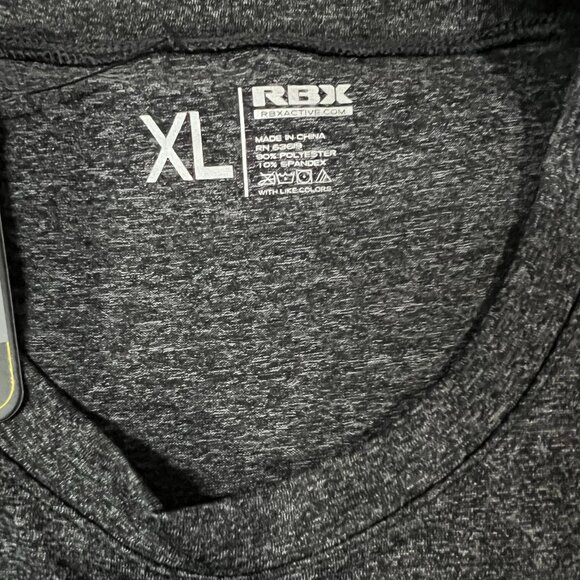 NWT RBX Men’s Charcoal Gray Long Sleeve Performance Shirt | Size XL - Picture 7 of 9